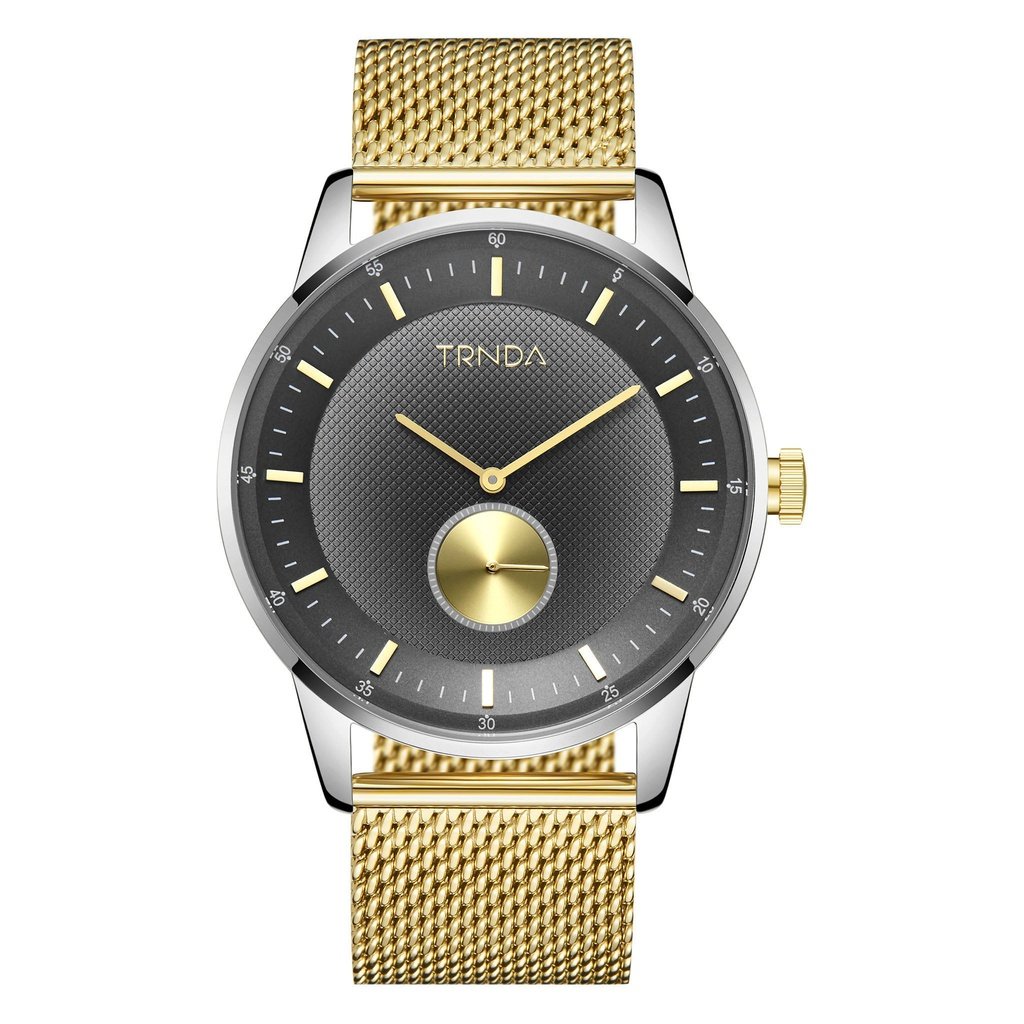 Trnda Men's Stainless Steel Watch, Gradient Gray Dial | Tr43sgld