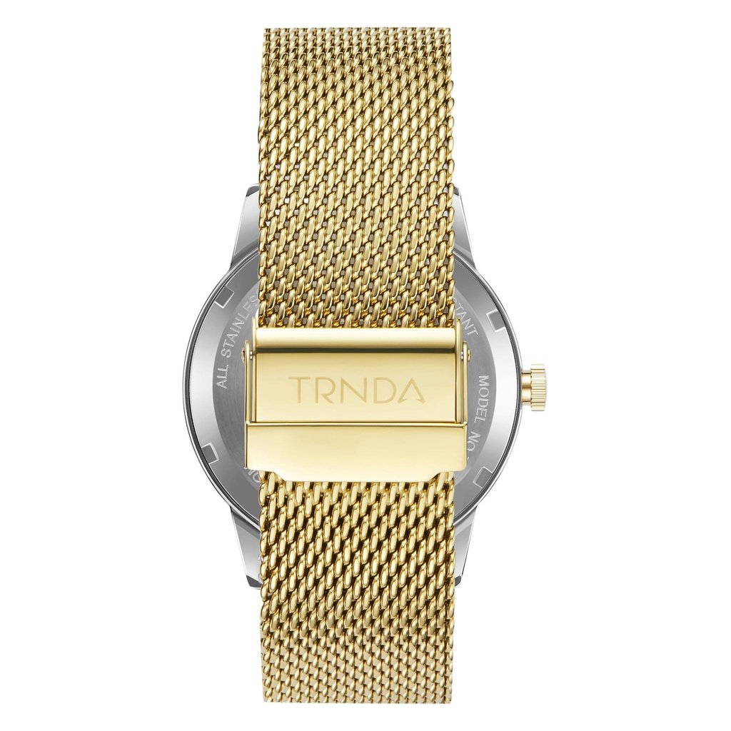 Trnda Men's Stainless Steel Watch, Gradient Gray Dial | Tr43sgld