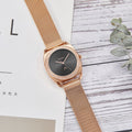 Trnda Women's Rose Gold Stainless Steel Watch, Black Dial | Trn-35.8-Rg