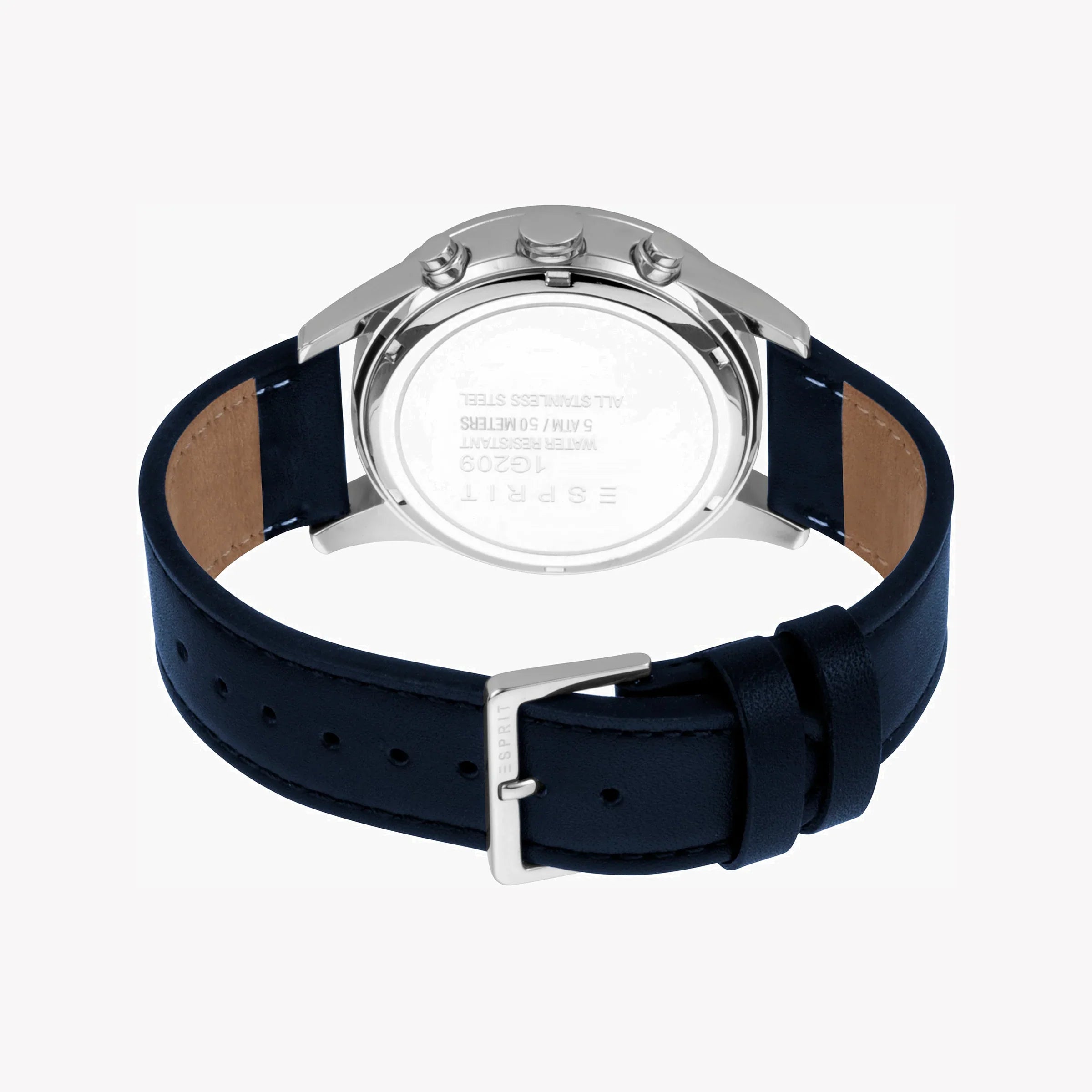 Esprit Men's Blue Leather Watch, Blue Dial | ES1G209L0025